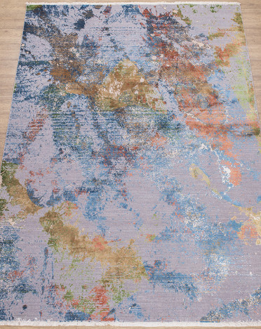 Ковер турецкий 2090Y Indigo (Шелк+Модал, разноцветный, голубой)