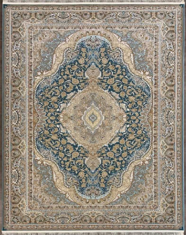 Ковер персидский G146 Mashad 1200 (Акрил, синий, серый)