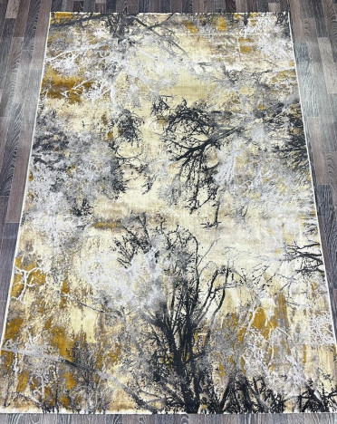 Ковер турецкий AA630A Lisa (Полиэстер, желтый, серый)