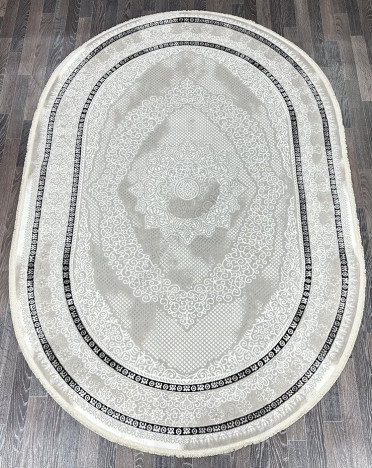 Ковер турецкий 16107-1 Gordion (Полиэстер хит-сет, черный, серый)