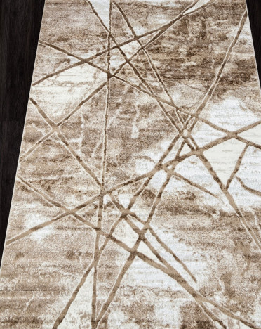 Ковер турецкий O1702-665 ANTEP (Полиэстер, коричневый, кремовый)