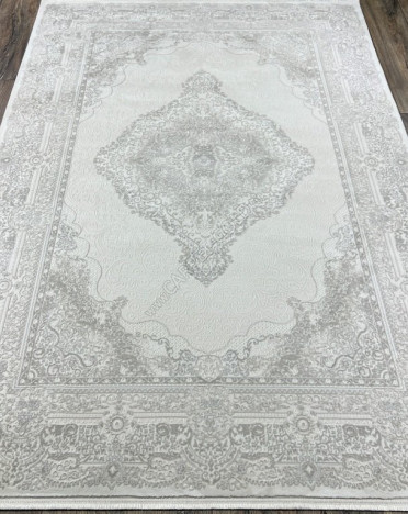 Турецкий ковер Turcia ZENITH 27024A (Полиэстер, серый, кремовый)