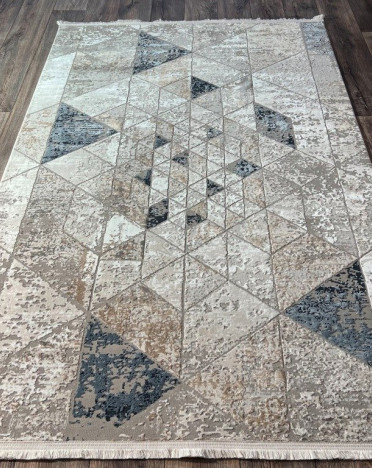 Турецкий ковер Atlantik Hali Deco 23092A (Полиэстер, синий, серый)