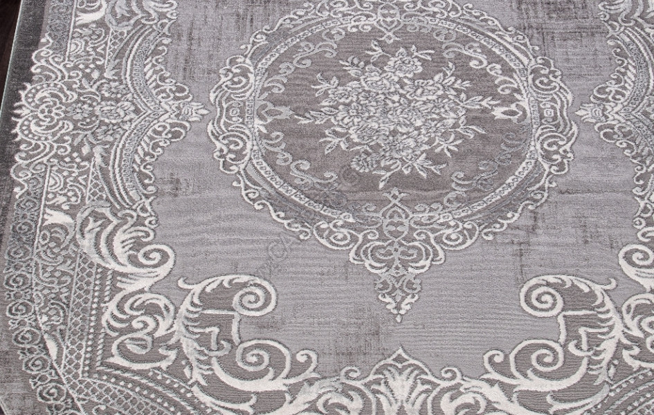 Ковер турецкий овальный 03762A GREY - коллекция ARMINA