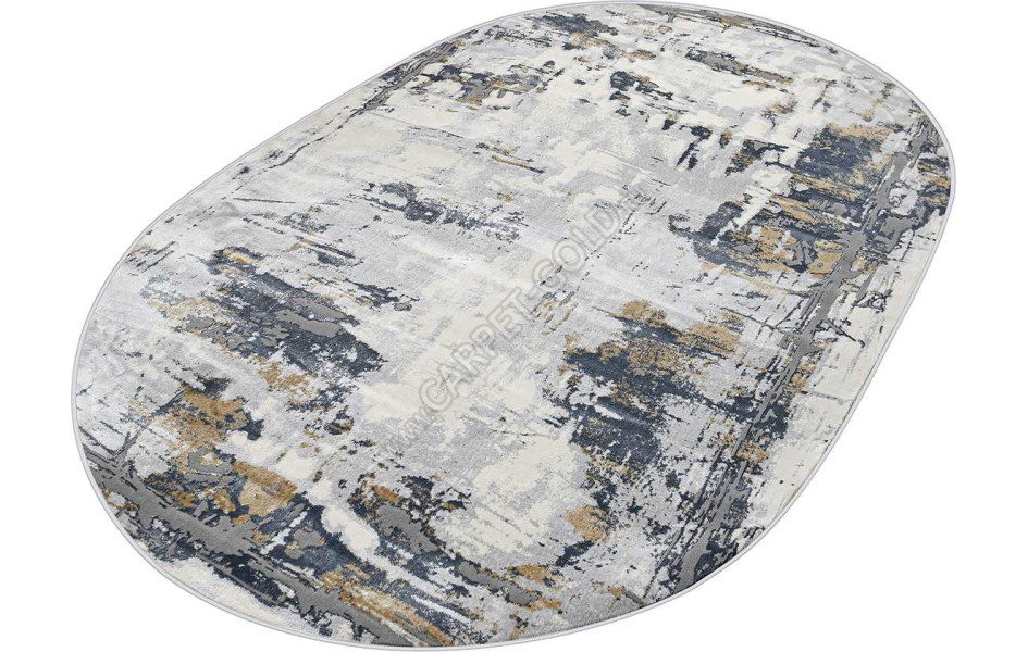 Турецкий ковер Regnum 37613A OVAL BLUE / L.GREY