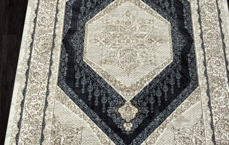 Ковер N2136A - CREAM / D.GREY - Прямоугольник - коллекция POMPEI