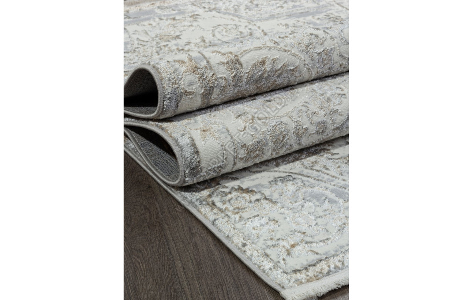 Ковер 00765A - GREY FDY / CREAM HB - Прямоугольник - коллекция SAHARA