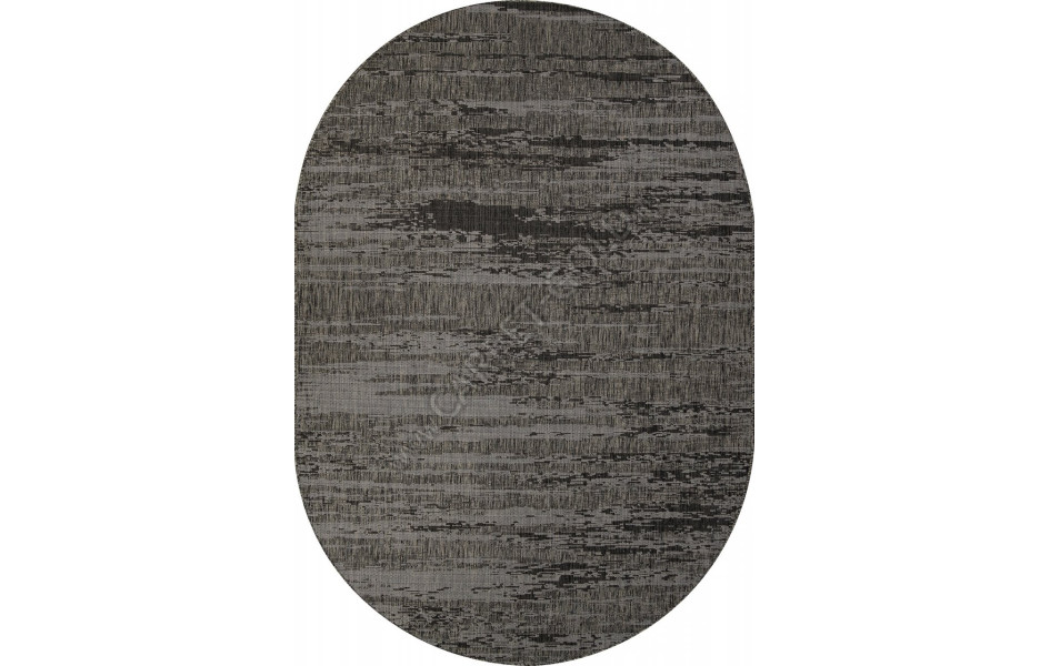 Ковер S143 - BLACK-GRAY - Овал - коллекция KAIR