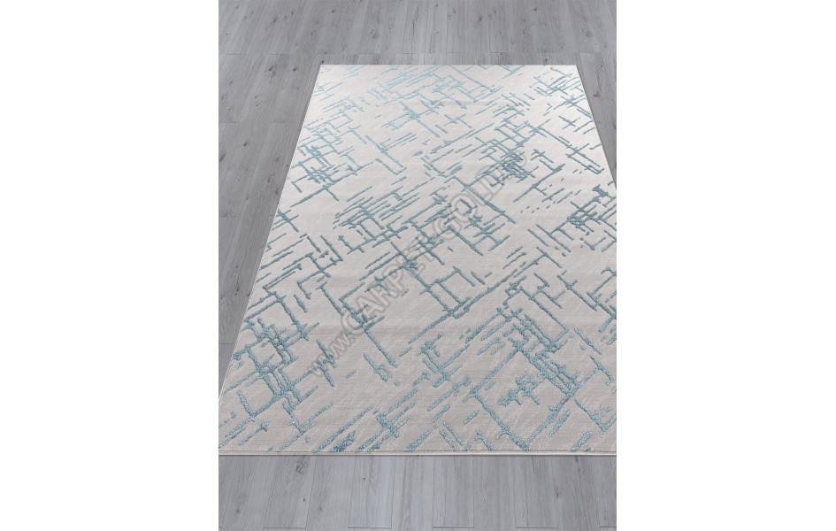 Ковер F164 - GRAY-D.BLUE - Прямоугольник - коллекция LIMAN