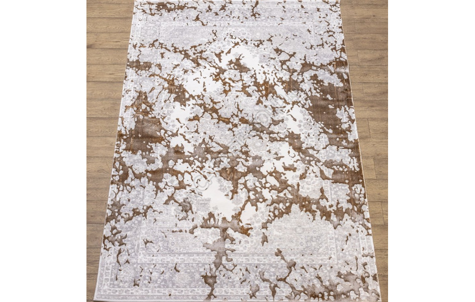 КОВРЫ ДИЗАЙН KB04B ЦВЕТ WHITE / BEIGE_1 Prado