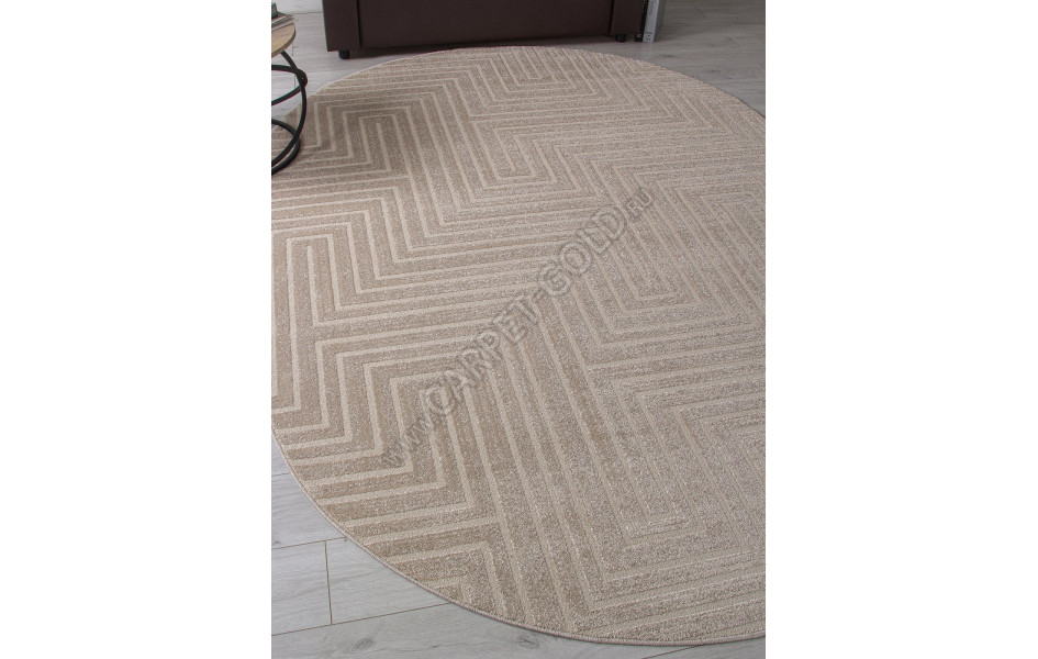 Ковер F412 - LIGHT BEIGE - Овал - коллекция DIOS