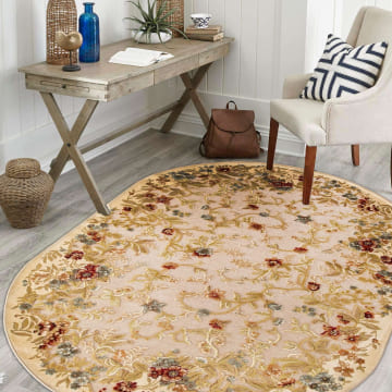 Овальный ковер из вискозы